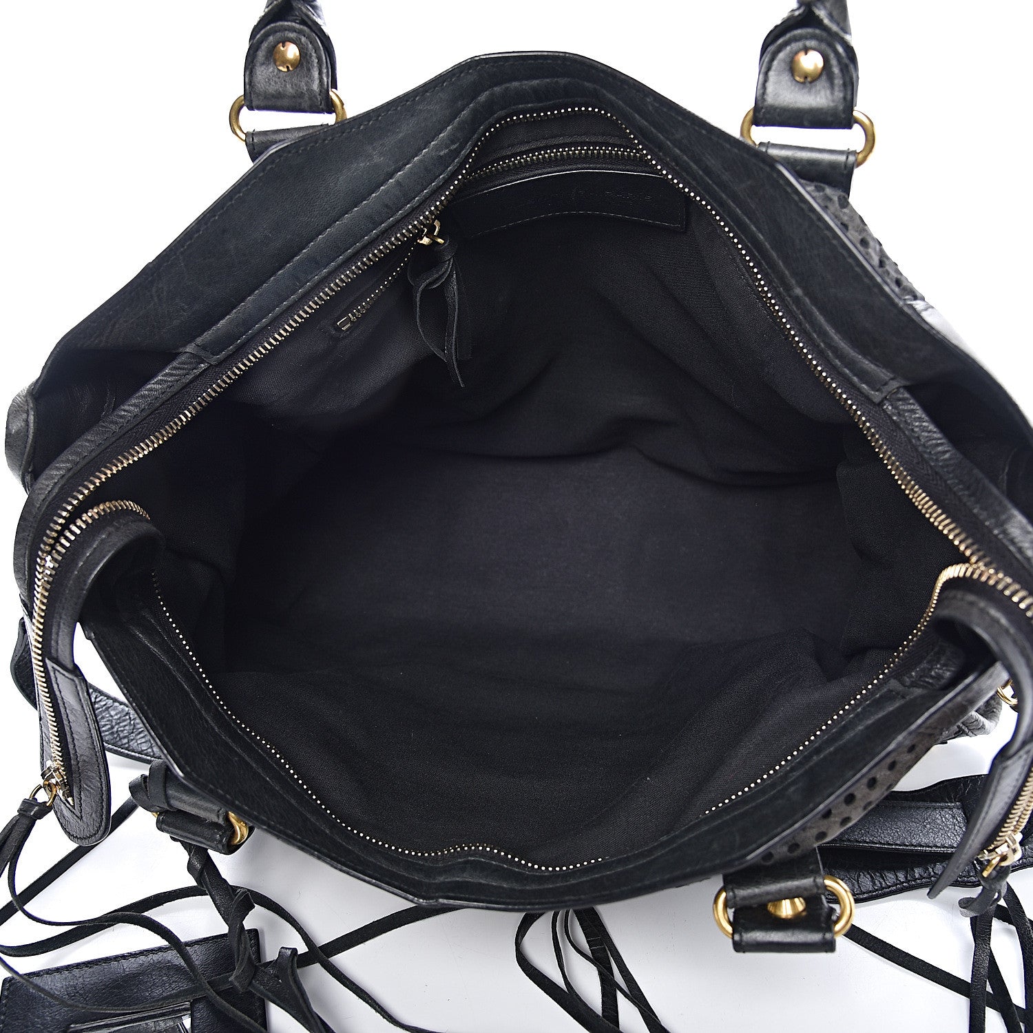 Balenciaga Agneau Laser Cut Cross Classic Gold Hardware City Black 5 of 16