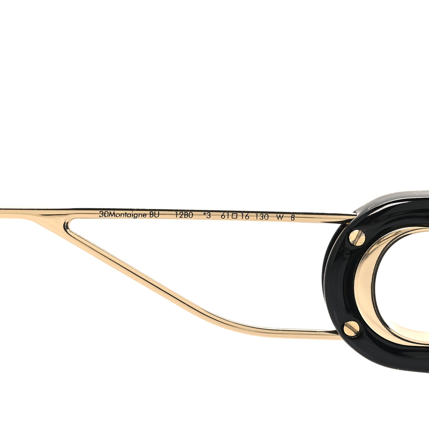 Rectangular 30 Montaigne Sunglasses Black