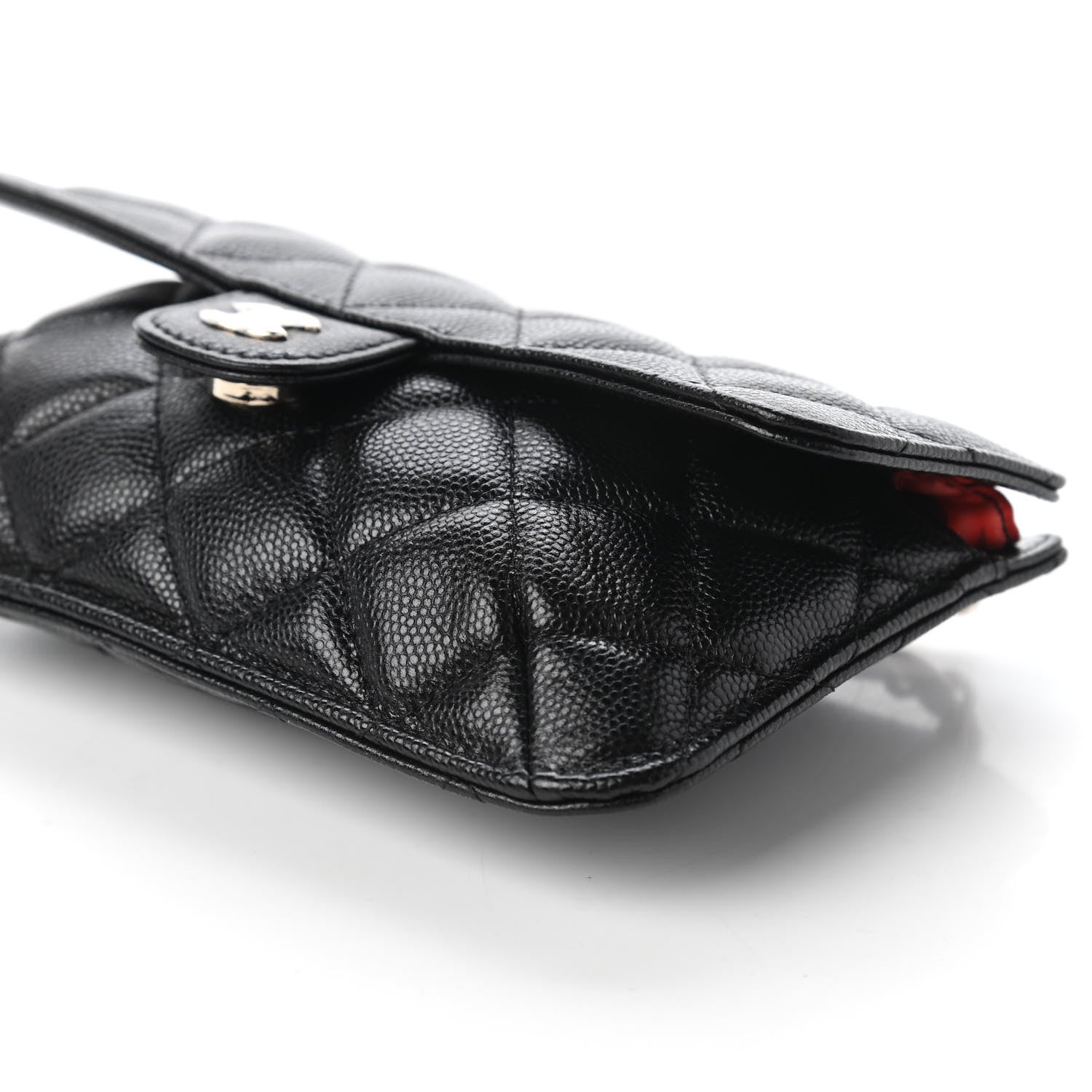 Chanel Caviar Fabric Quilted Foldable Tote With Chain Black Multicolor 12 of 18