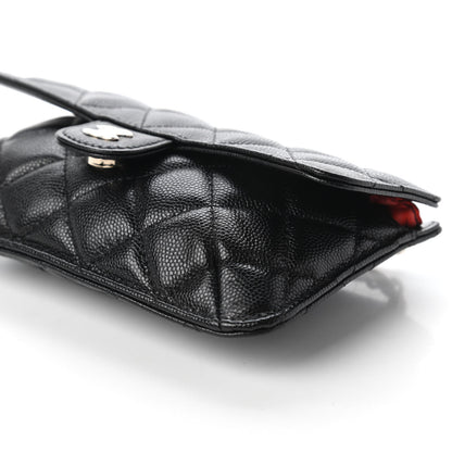 Chanel Caviar Fabric Quilted Foldable Tote With Chain Black Multicolor 12 of 18