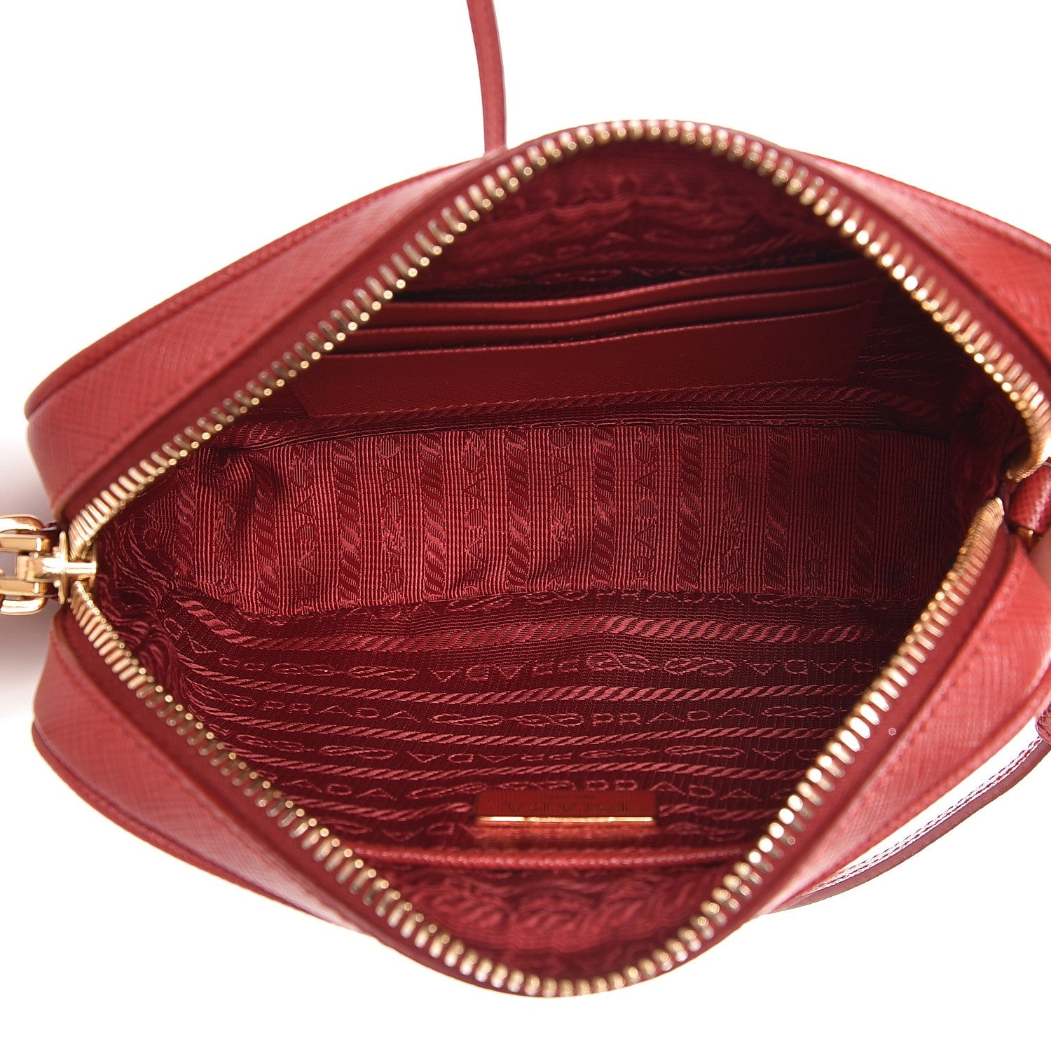 Prada Saffiano Mini Camera Crossbody Bag Rosso 5 of 7