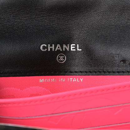Chanel Calfskin Quilted Cambon Flap Wallet Black White 6 of 11