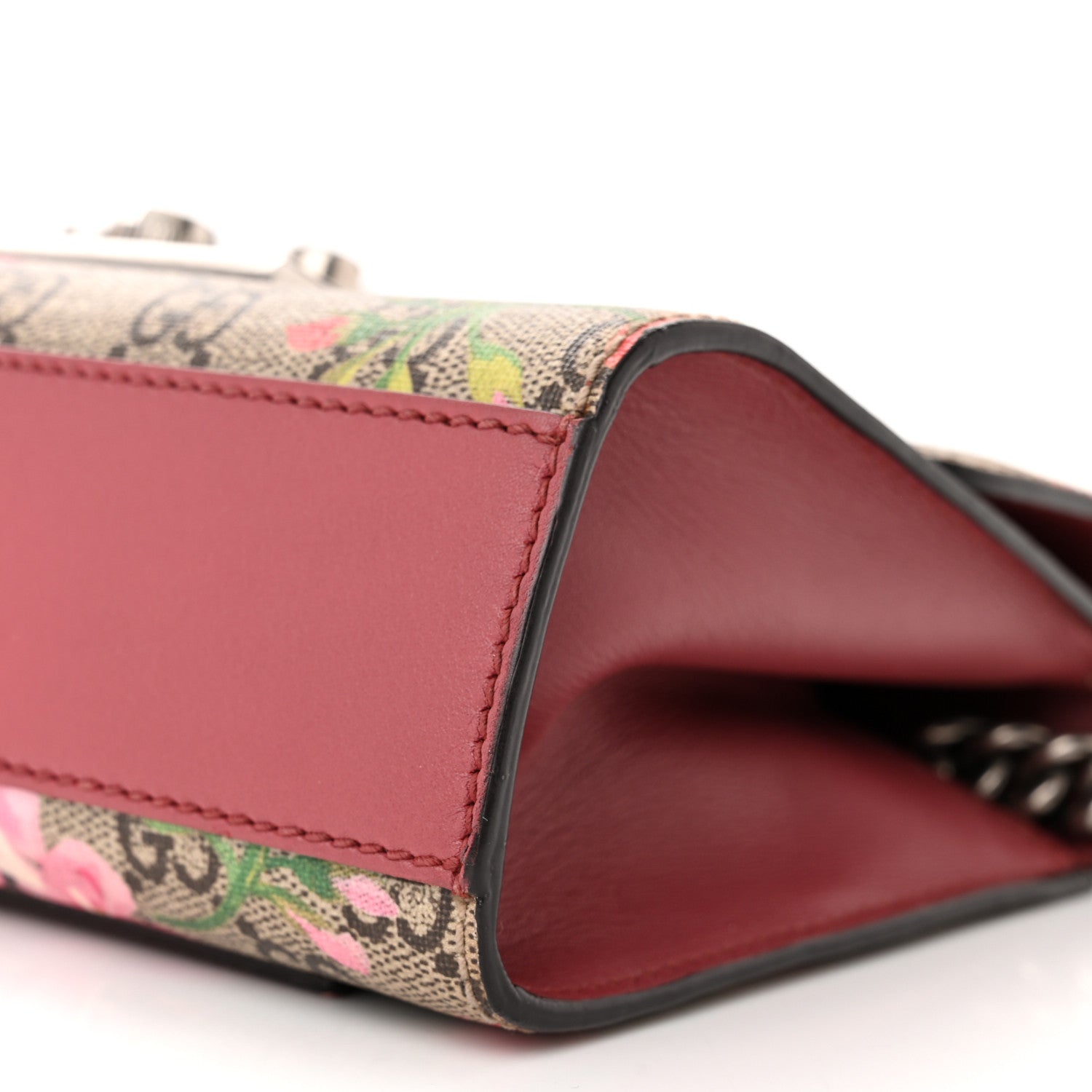 Gucci GG Supreme Monogram Blooms Small Padlock Shoulder Bag Beige Multicolor Dry Rose 10 of 11