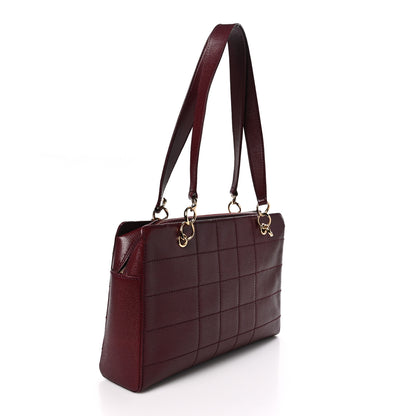 Chanel Caviar Stitched Chocolate Bar Shopping Tote Red 3 of 10