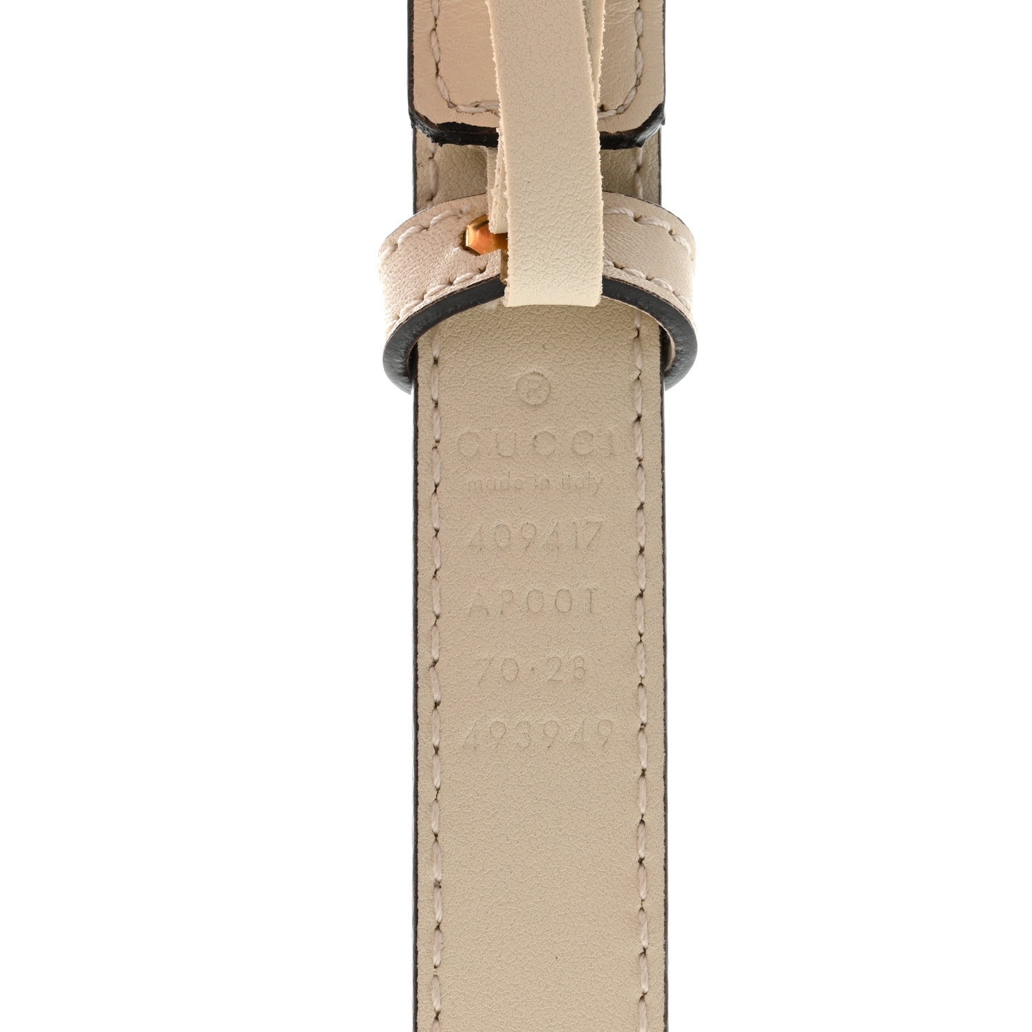 Gucci Calfskin Double G 20mm Belt 70 28 Mystic White 4 of 5