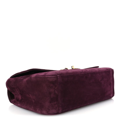 Chanel Suede Calfskin Small Souplissimo Maxi Flap Burgundy 4 of 11