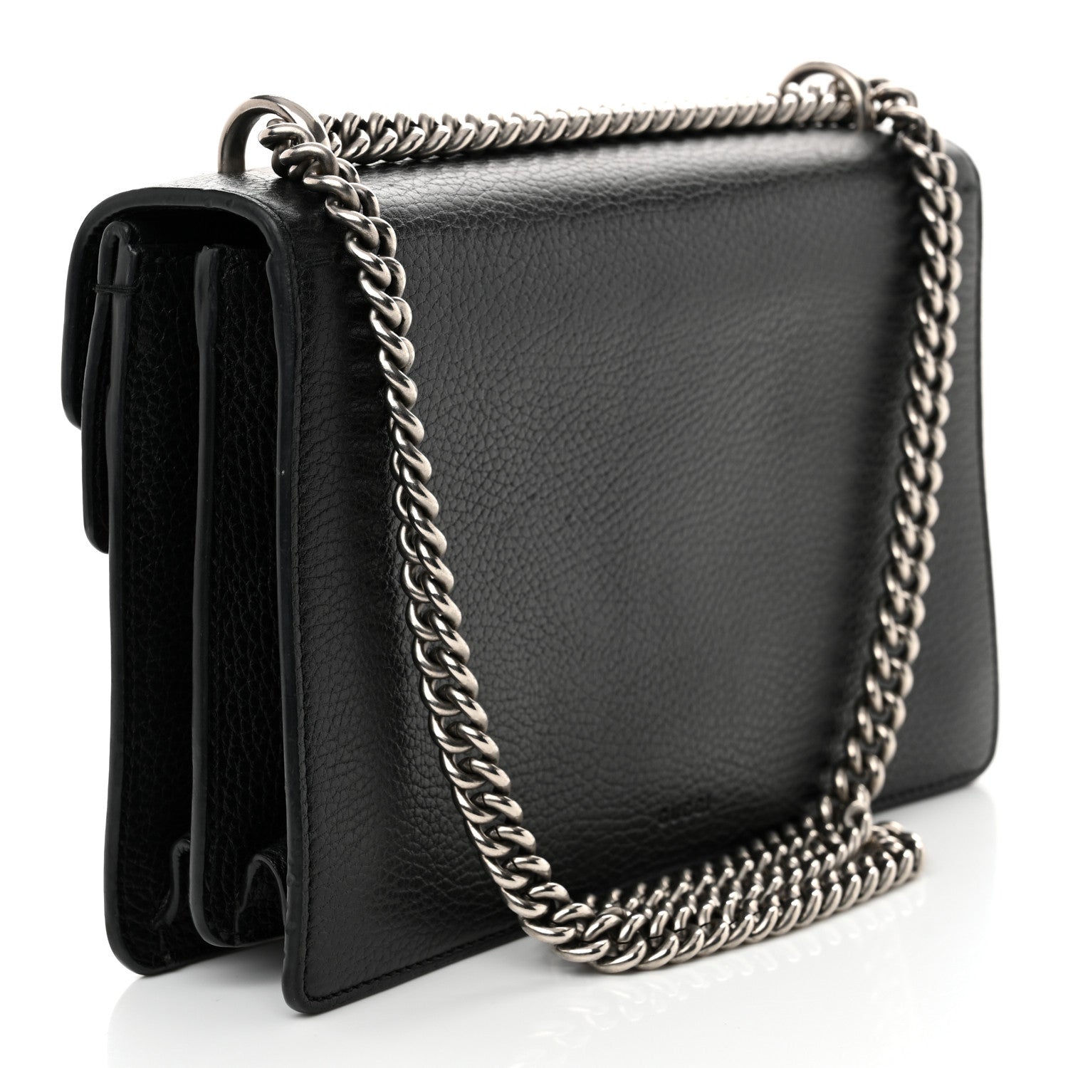 Gucci Pebbled Calfskin Small Dionysus Shoulder Bag Black 3 of 13