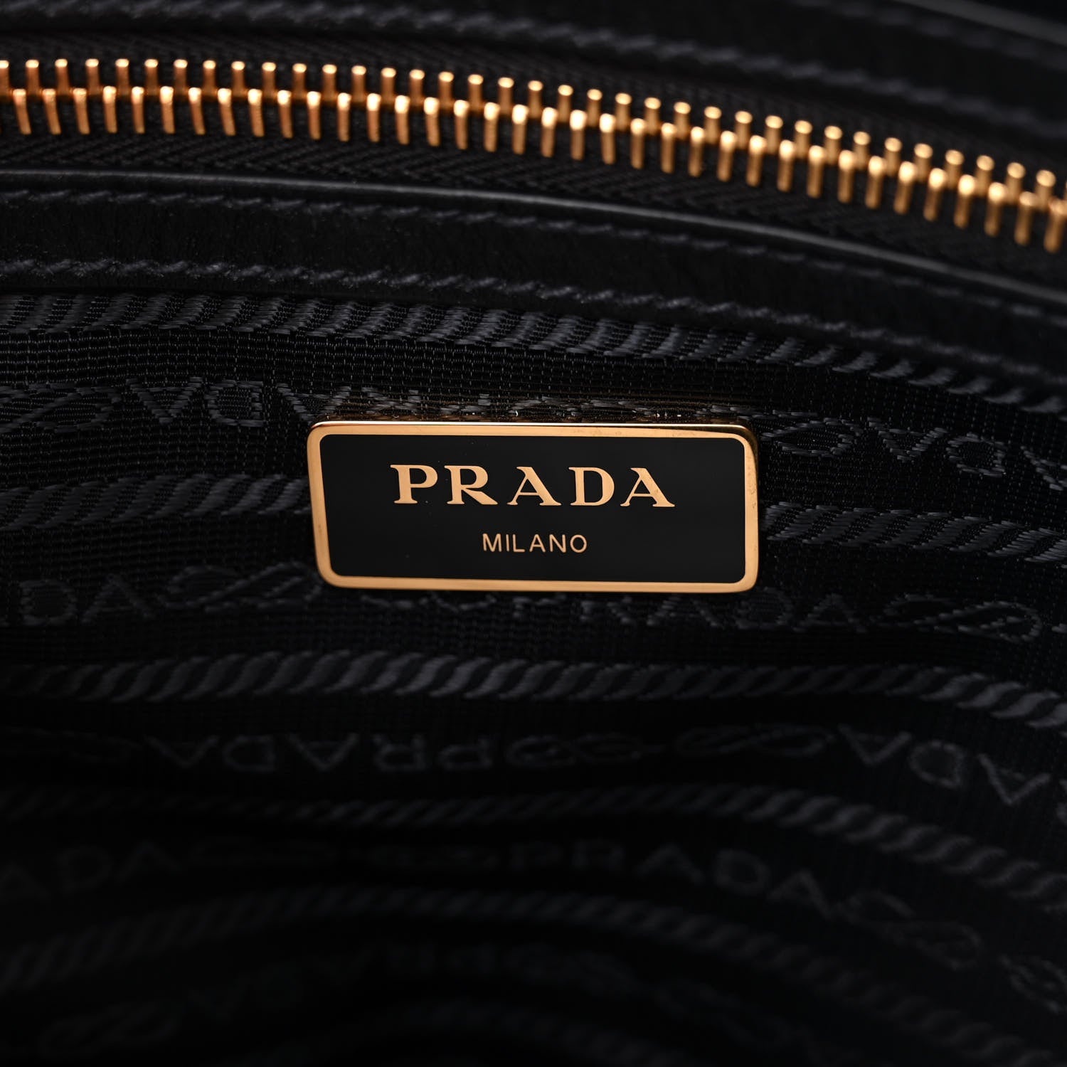 Prada Jacquard Logo Tote Black 6 of 10