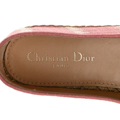 Christian Dior Cotton D-Stripes Embroidered Granville 15mm Espadrilles 39.5 Deep Nude 7 of 9