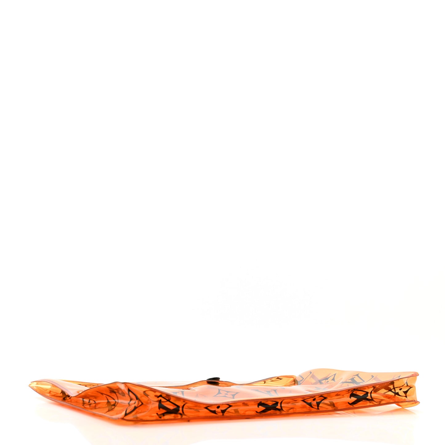 PVC Monogram Printed Envelope Pouch Orange
