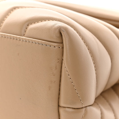 Saint Laurent Calfskin Y Quilted Monogram Medium Loulou Chain Satchel Dark Beige 11 of 12