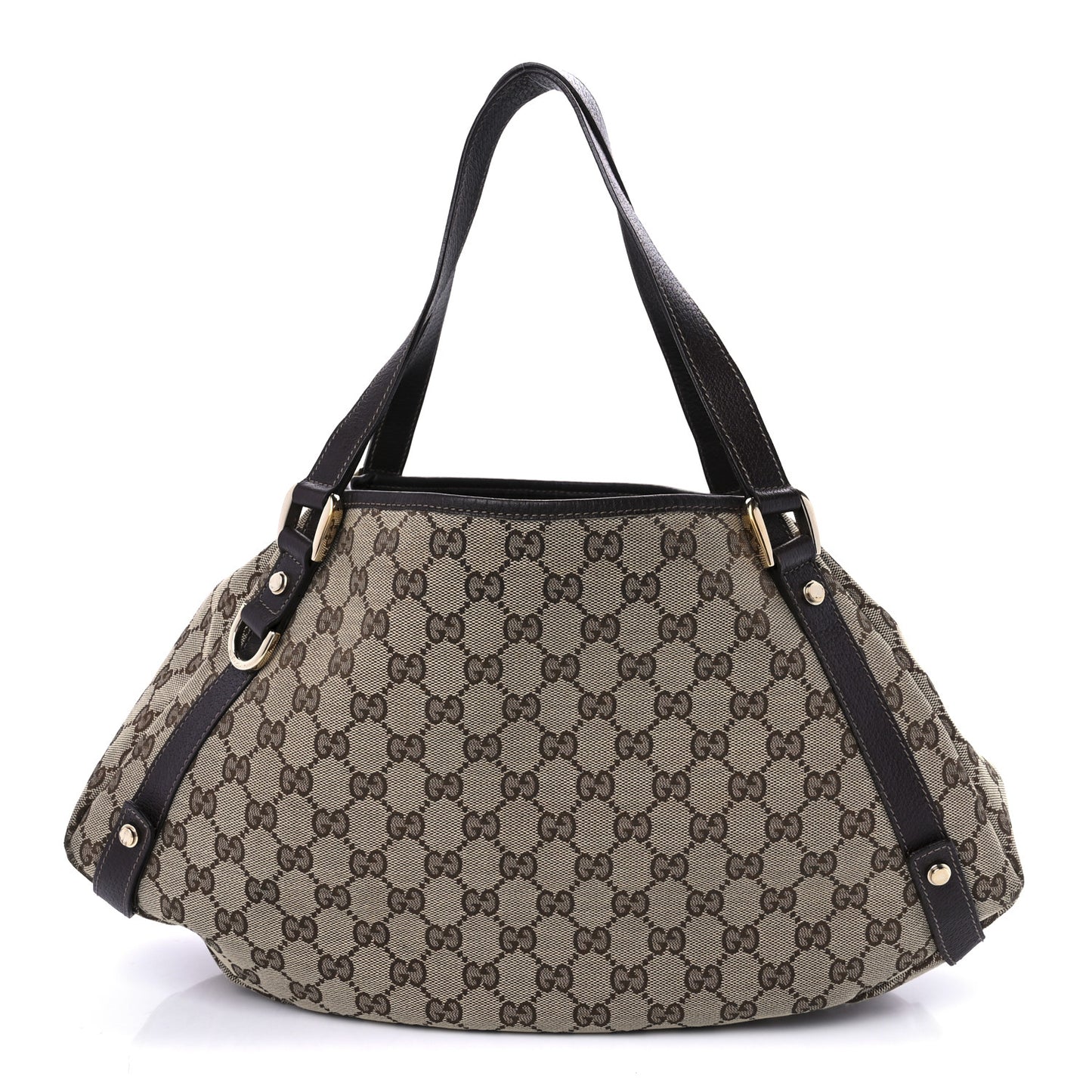 Monogram Medium Abbey Shoulder Bag Dark Brown