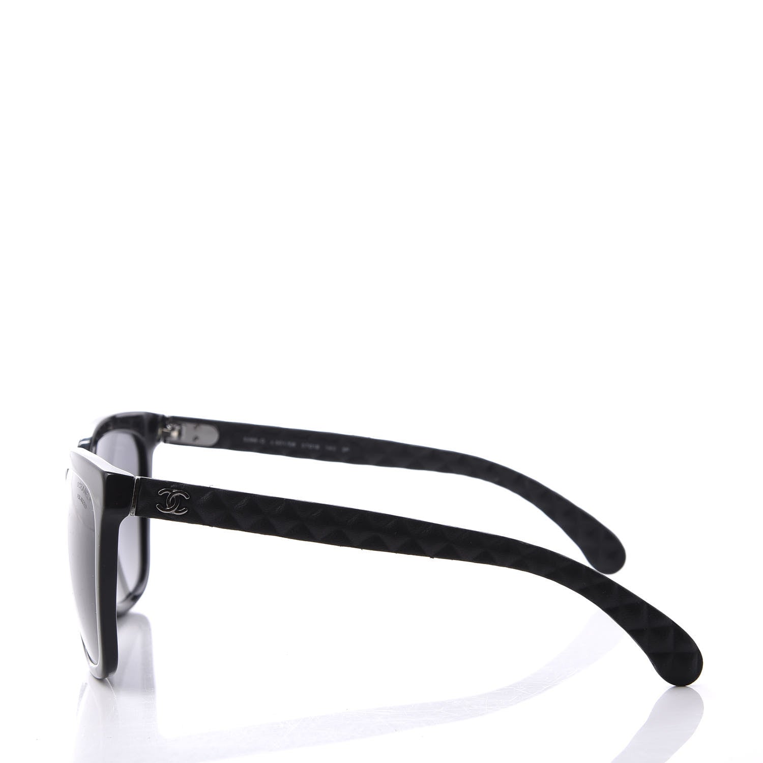 Chanel Acetate Quilted Polarized Butterfly CC Sunglasses 5288-Q Black 3 of 8