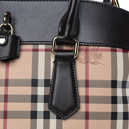 Burberry Haymarket Check Medium Primrose Tote Chocolate 10 of 12