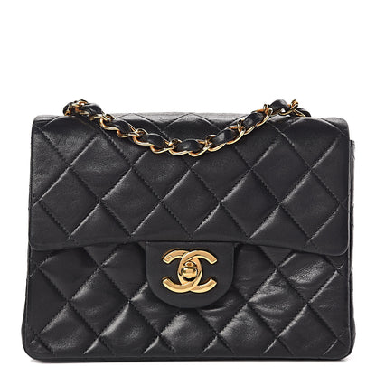 Chanel Lambskin Quilted Mini Square Flap Black 1 of 12