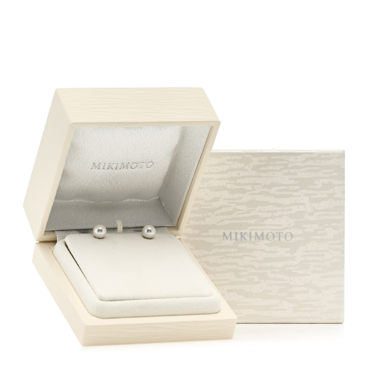 18K White Gold Akoya Cultured Pearl 7.5mm Earrings