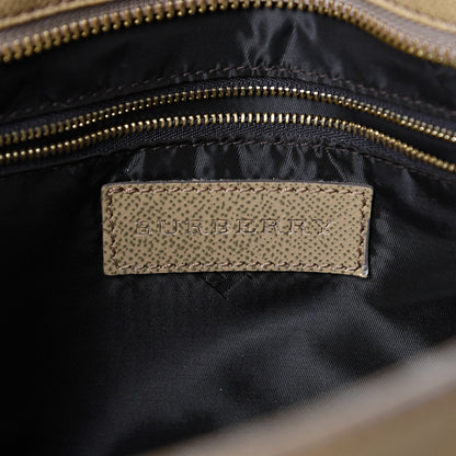 Burberry Patent London Grainy Calfskin Satchel Beige 5 of 23