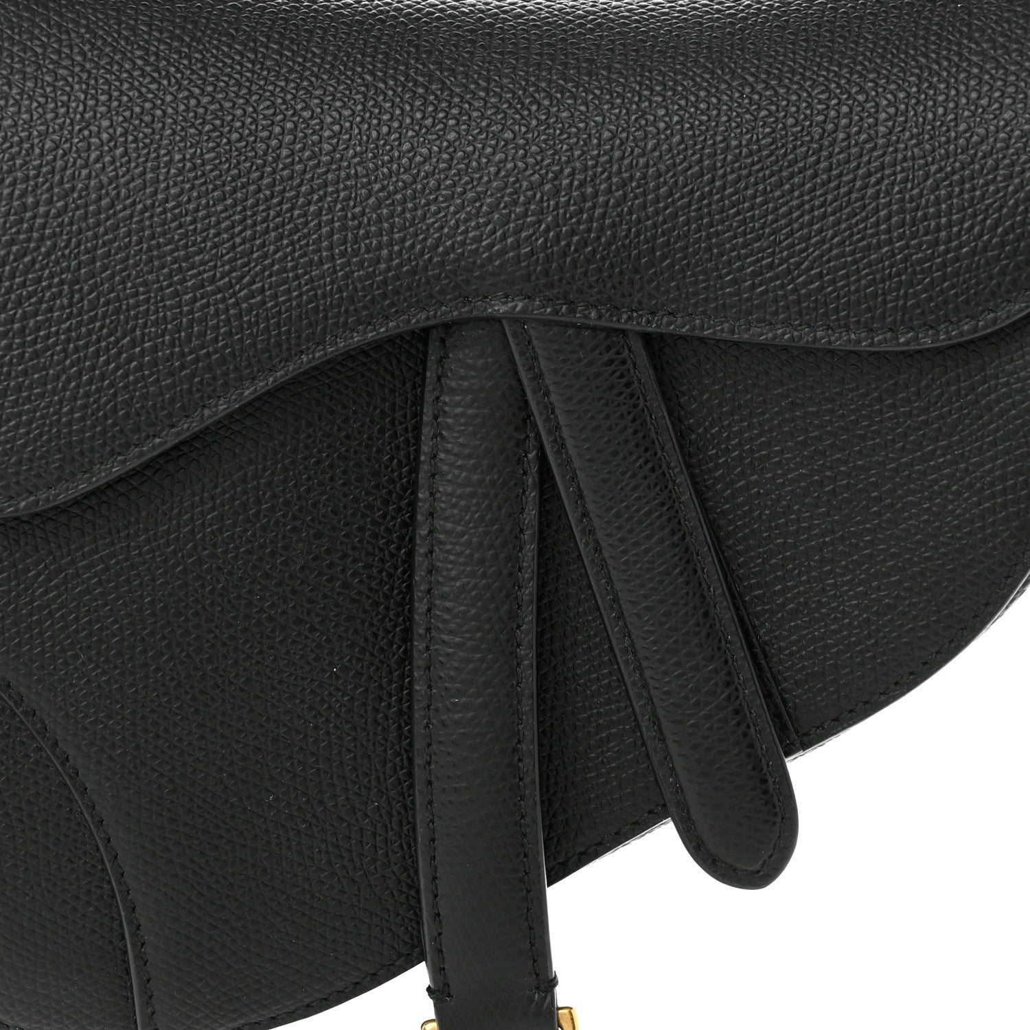 Christian Dior Grained Calfskin Mini Saddle Bag Black 7 of 11