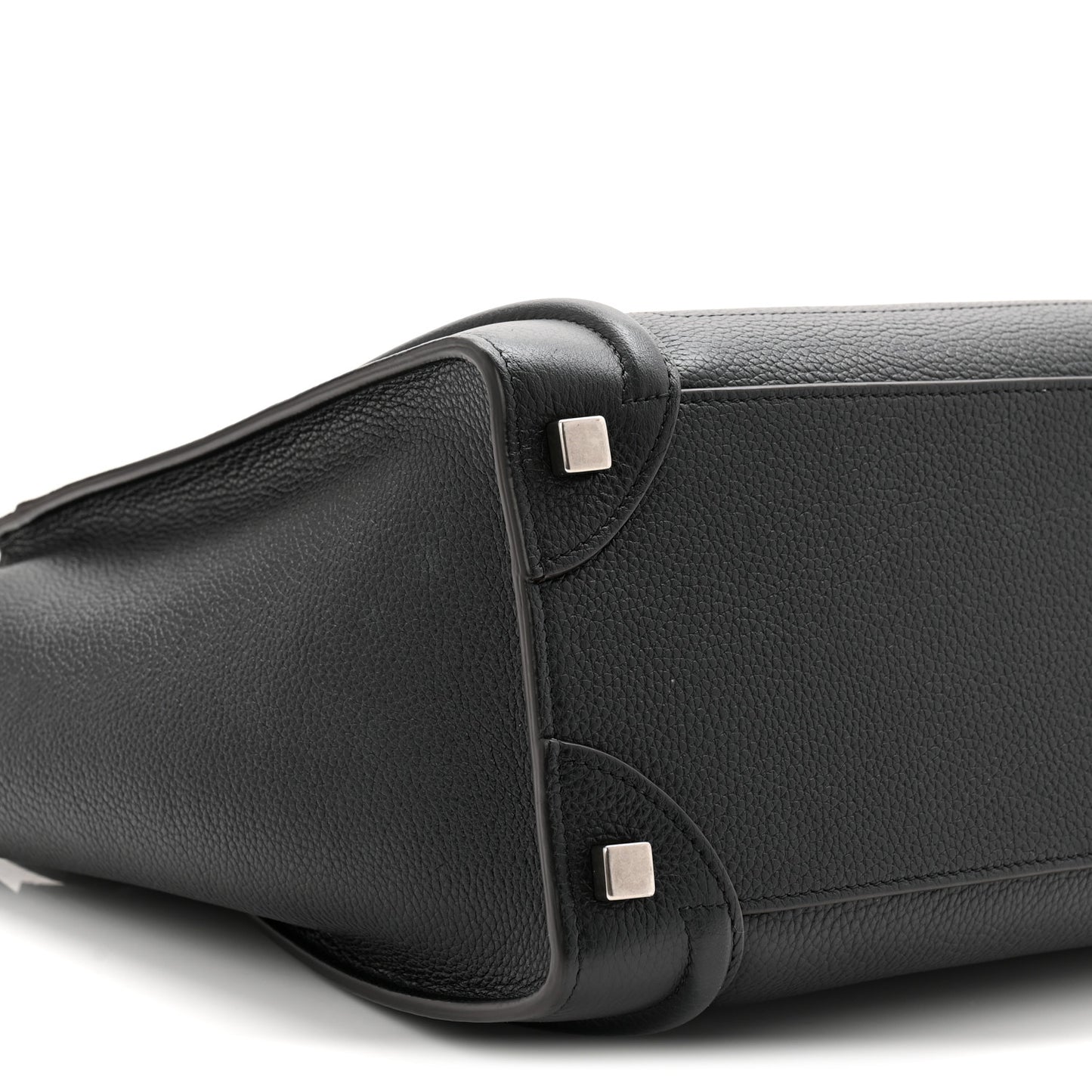Drummed Calfskin Micro Luggage Black
