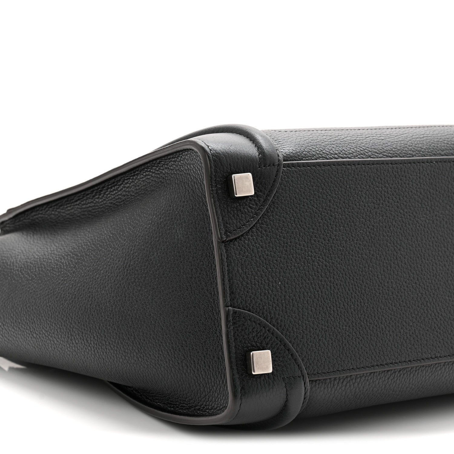 Celine Drummed Calfskin Micro Luggage Black 9 of 10