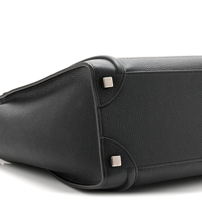 Celine Drummed Calfskin Micro Luggage Black 9 of 10
