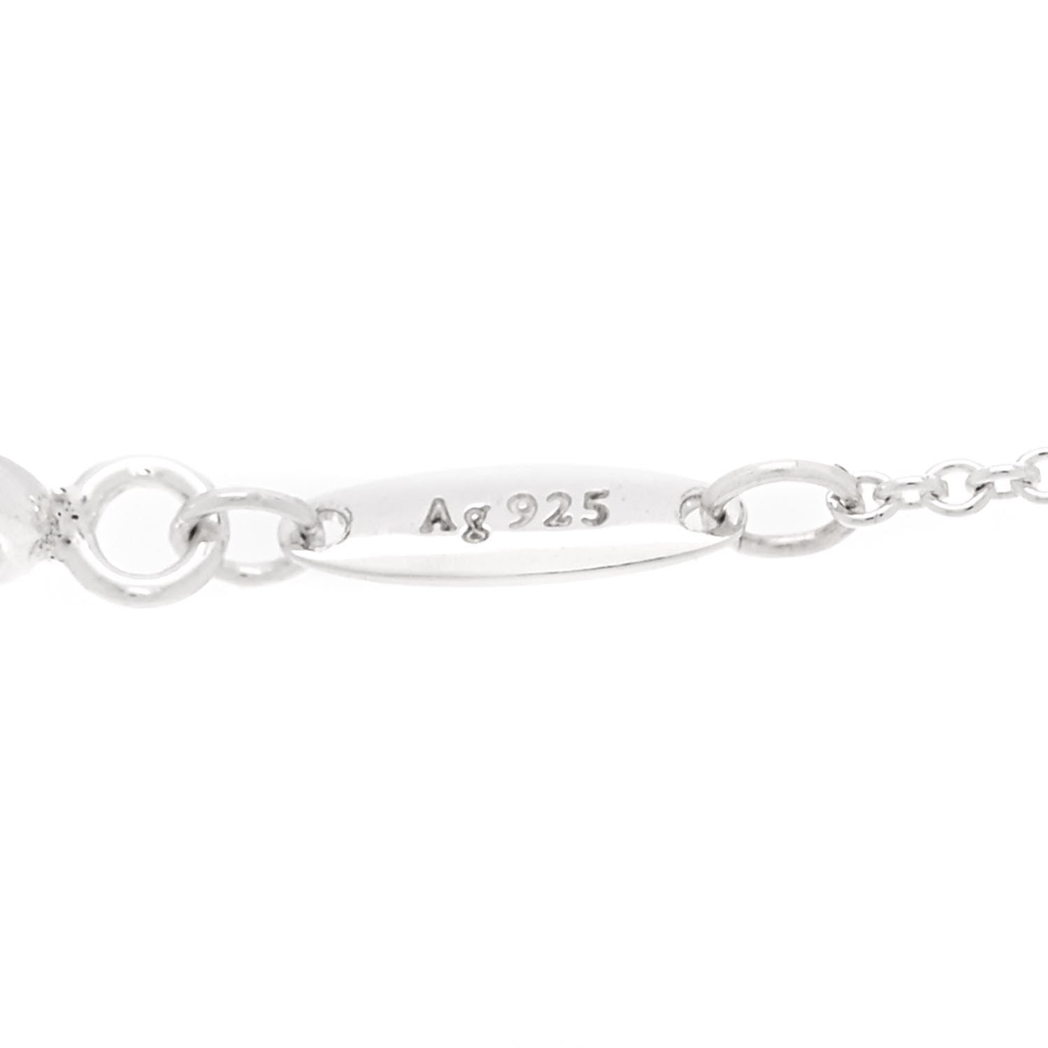 Tiffany Sterling Silver 9mm Elsa Peretti Bean Pendant Necklace 5 of 6