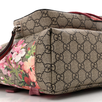 Gucci GG Supreme Monogram Blooms Small Single Buckle Backpack Beige Multicolor Dry Rose 9 of 12