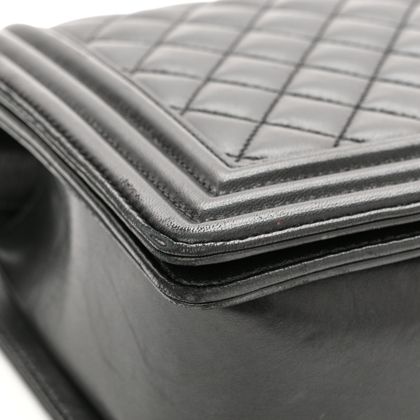 Lambskin Quilted New Medium Boy Flap Black
