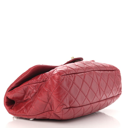 Chanel Glazed Calfskin Castle Rock Large Flap Red 4 of 11