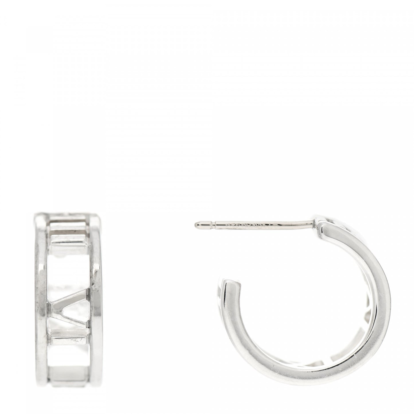 Sterling Silver Small Atlas Open Hoop Earrings