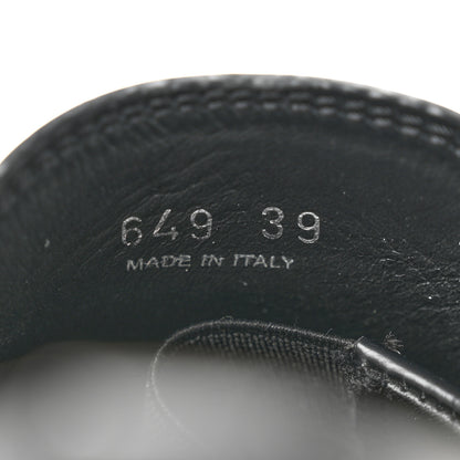 Prada Spazzolato Rois Metal Triangle Logo Monolith 55mm Loafers 39 Black 9 of 10
