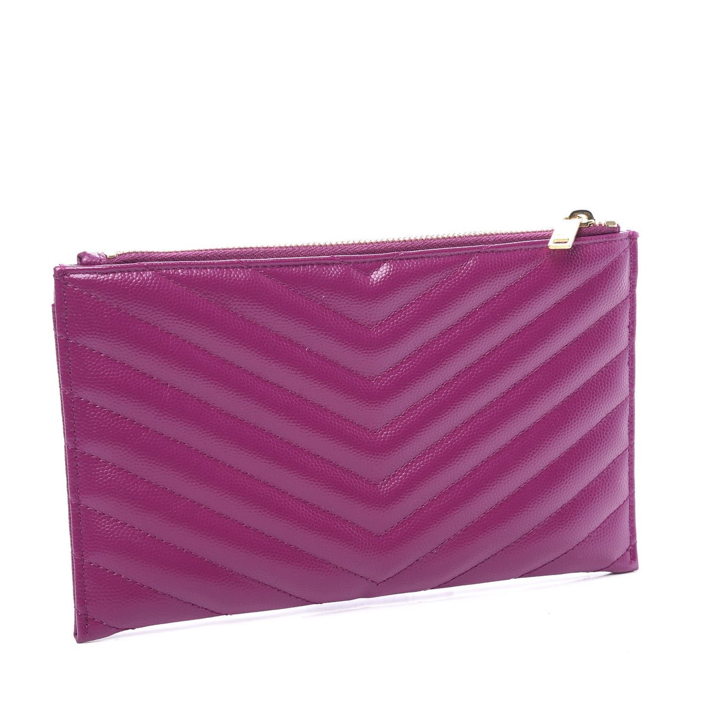Grain De Poudre Chevron Monogram Bill Pouch Dark Grape