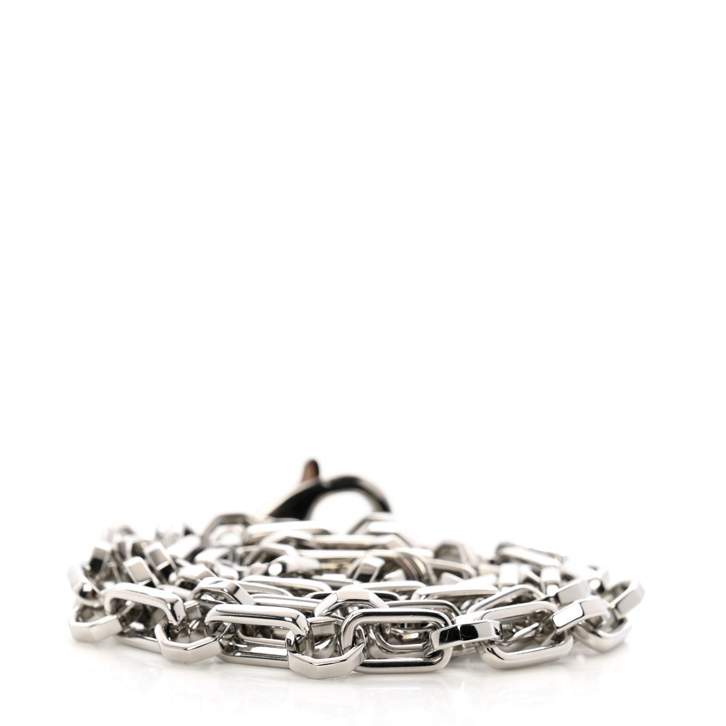 Metal Dauphine Chain Long Shoulder Strap Silver