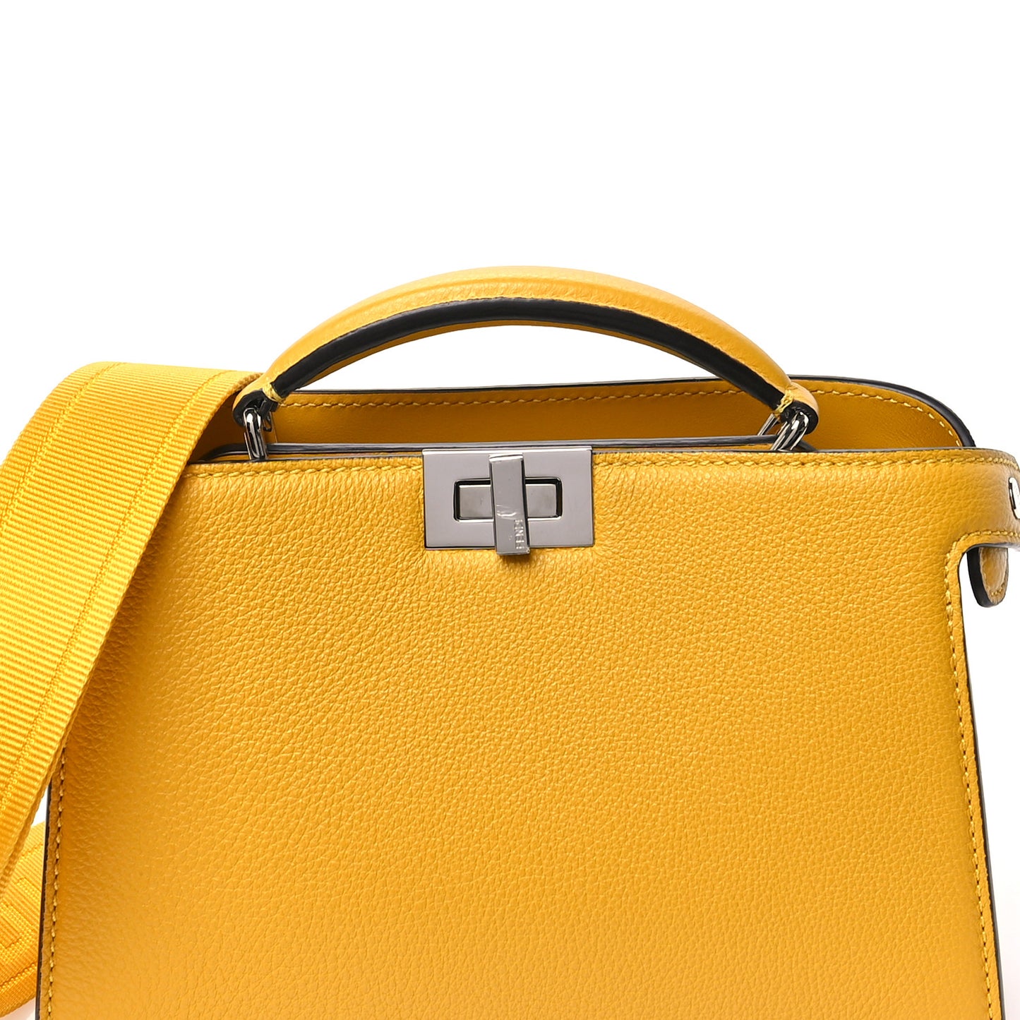 Cuoio Romano Vitello Cover Bi-Color Peekaboo I See U X Cross Satchel  Sunflower Stone Mimosa