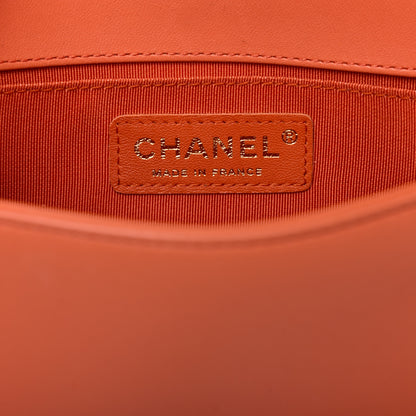 Chanel Lambskin Quilted Small Boy Flap Orange 8 of 10