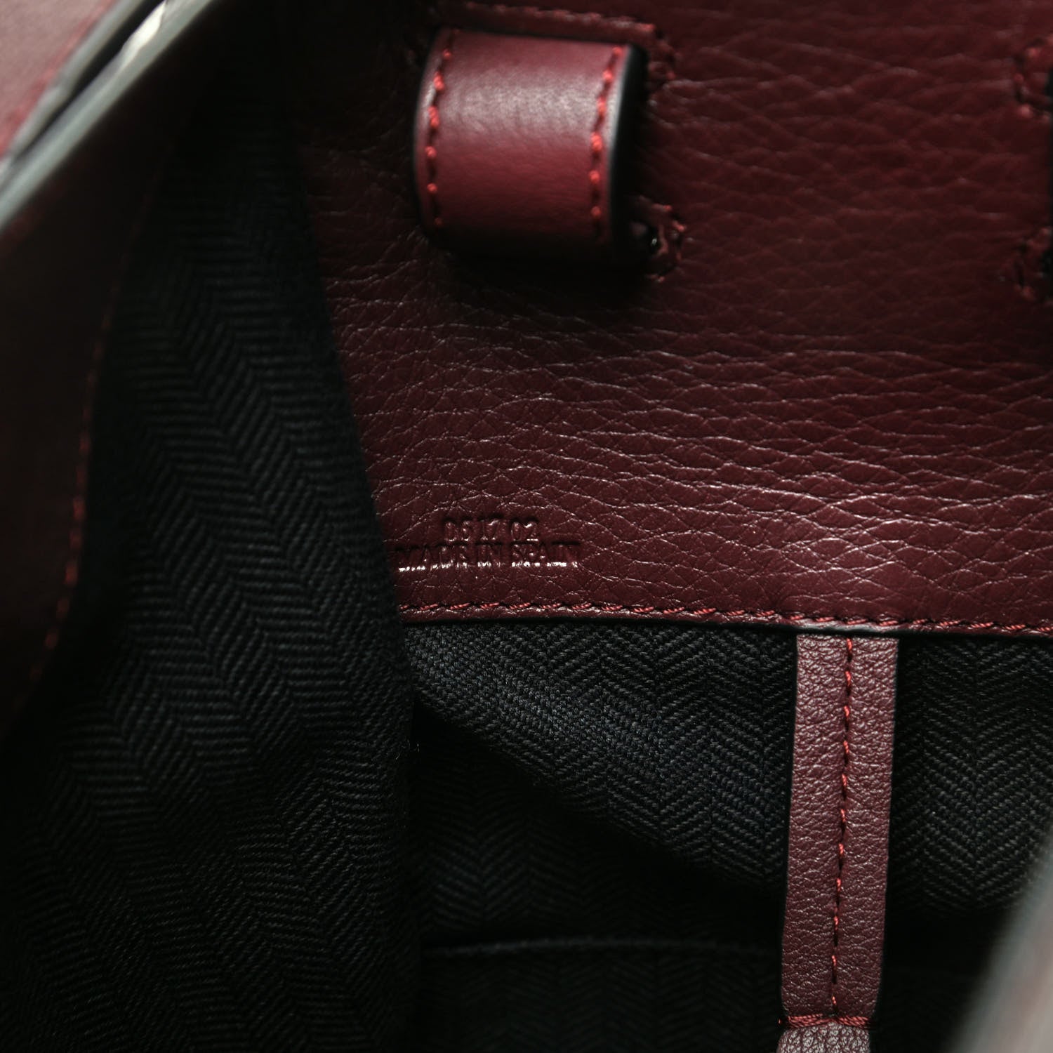 Loewe Calfskin Small Hammock Shoulder Bag Maroon Oxblood 8 of 9