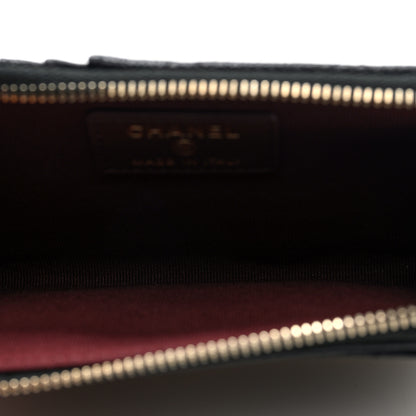 Chanel Caviar Quilted CC Zip Around Card Holder Black 5 of 8