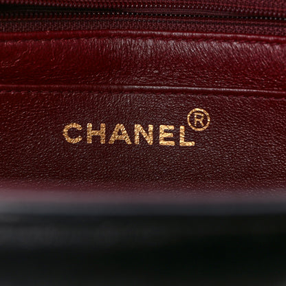 Chanel Calfskin Chevron Quilted Envelope Flap Bag Black 7 of 11