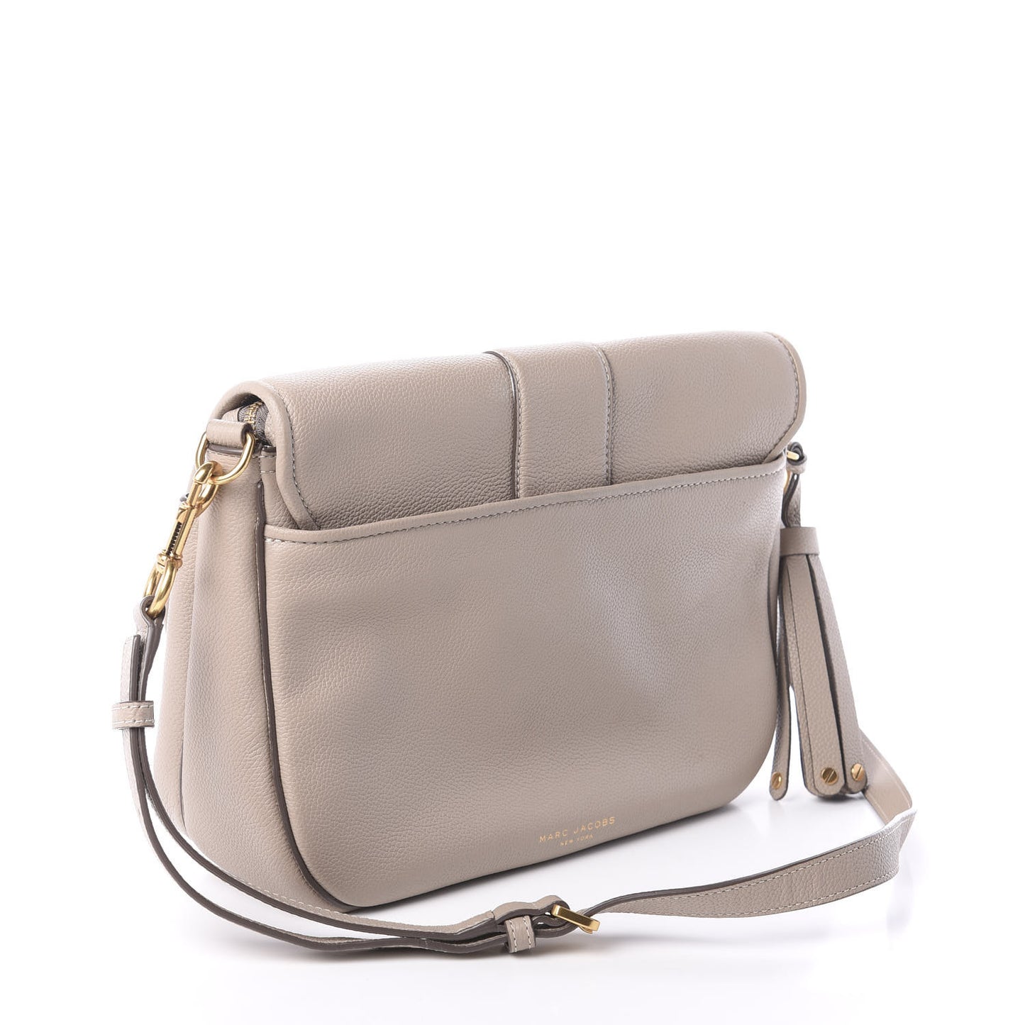 Calfskin Interlock Courier Messenger Taupe