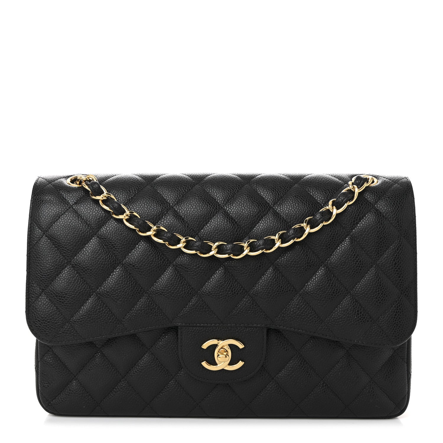 Chanel Caviar Quilted Jumbo Double Flap Black 1 of 19