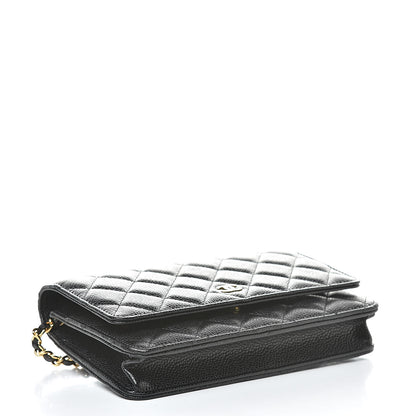Chanel Caviar Quilted Wallet On Chain WOC Black 4 of 12