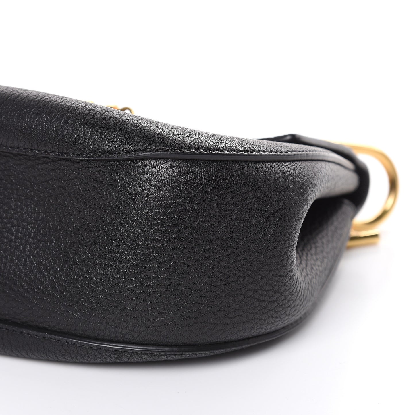Grained Lambskin Drew Shoulder Bag Black
