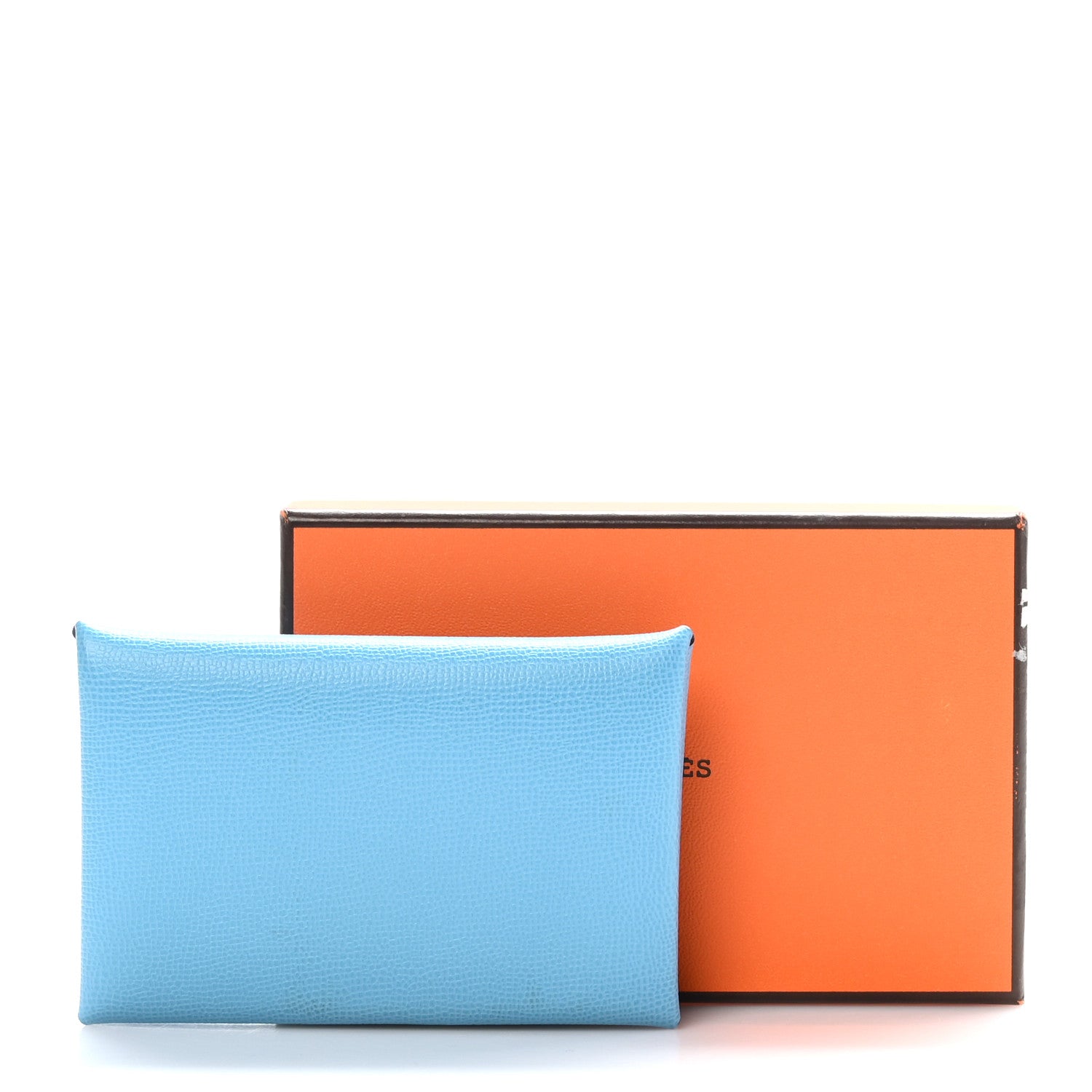 Hermes Epsom Calvi Card Case Celeste 10 of 10