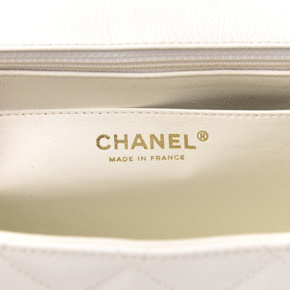 Chanel Caviar Quilted Jumbo Single Flap White 6 of 10