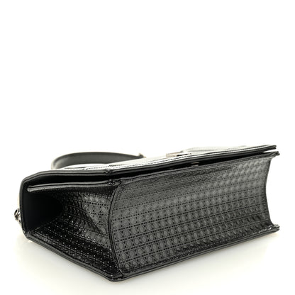 Christian Dior Metallic Patent Micro-Cannage Medium Diorama Flap Bag Onyx Black 3 of 8