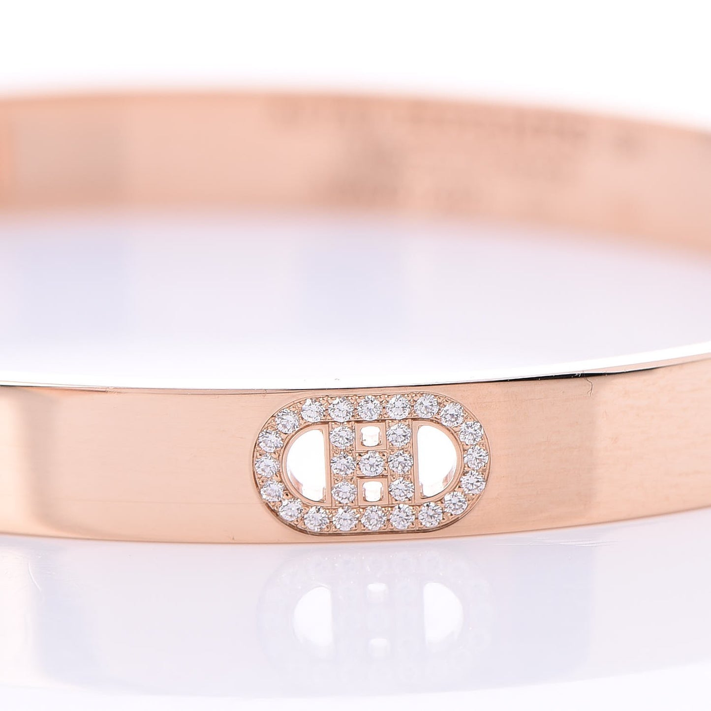 18K Rose Gold Diamond PM H D'Ancre Bracelet SH