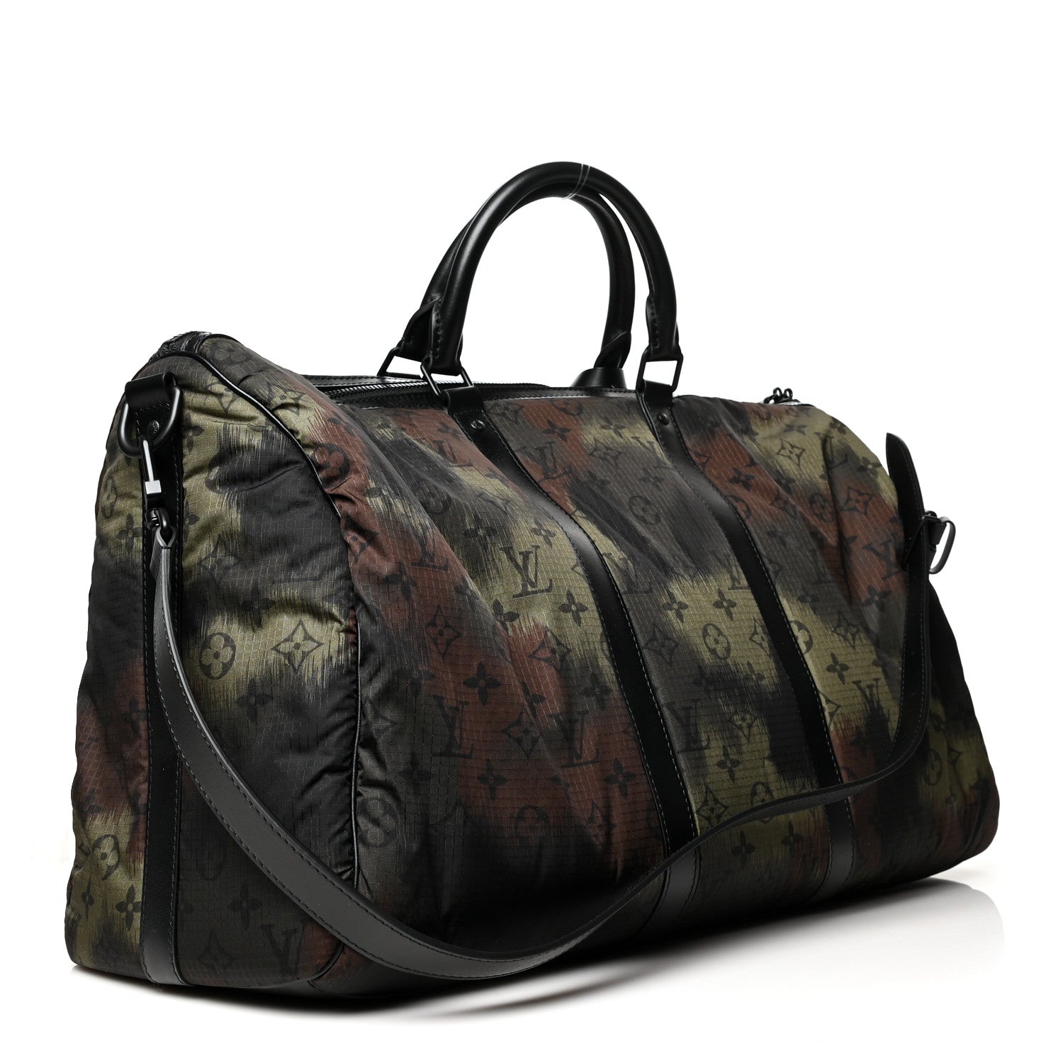 Louis Vuitton Nylon Monogram Camouflage Keepall Bandouliere 50 Kaki 3 of 11
