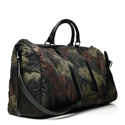 Louis Vuitton Nylon Monogram Camouflage Keepall Bandouliere 50 Kaki 3 of 11
