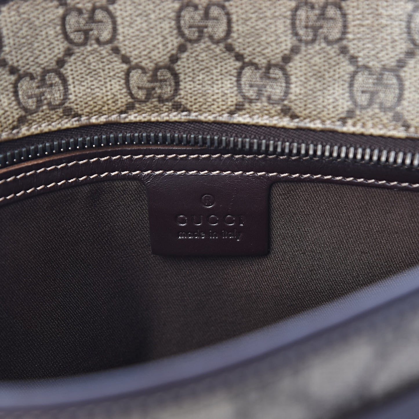 GG Supreme Monogram Small Joy Tote Dark Brown