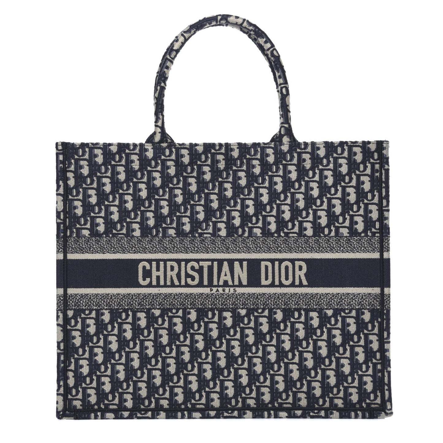 Oblique Book Tote Blue Multicolor